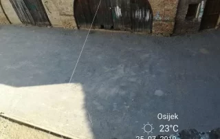 Izgradnja staza Stabilizer-om - projekt obnove Stare Pekare u Tvrđi, Osijek