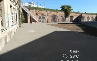 Izgradnja staza Stabilizer-om - projekt obnove Stare Pekare u Tvrđi, Osijek