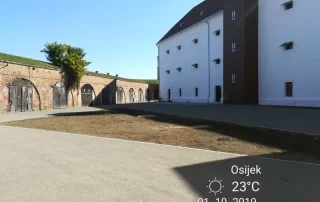 Izgradnja staza Stabilizer-om - projekt obnove Stare Pekare u Tvrđi, Osijek
