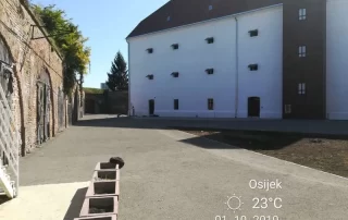 Izgradnja staza Stabilizer-om - projekt obnove Stare Pekare u Tvrđi, Osijek